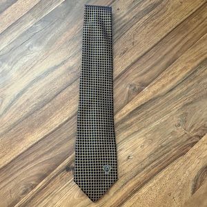 Versace Tie with Blue and Gold Iridescent Detail